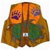 Image 2 : Original Paul Johnny Wearable Art Vest - Hand Stitched Flannel with COA - First Nations Design (16"
