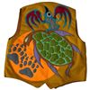 Image 3 : Original Paul Johnny Wearable Art Vest - Hand Stitched Flannel with COA - First Nations Design (16"