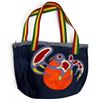 Image 1 : Original Paul Johnny Wearable Art Tote Bag - Hand Stitched Flannel & Denim with COA- First Nations D