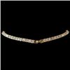 Image 2 : New 18KT Gold Plated Princess Cut CZ Tennis Necklace - 18" long  (4mm gemstones)