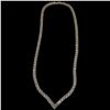 Image 3 : New 18KT Gold Plated Princess Cut CZ Tennis Necklace - 18" long  (4mm gemstones)