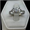 Image 1 : New Sterling Silver 1.0 CT Moissanite Lab Diamond Twist Ring with White Gold Overlay - Size 6 - RS 6