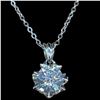 Image 1 : New Sterling Silver 1.0 CT Moissanite Lab Diamond Snowflake Necklace with White Gold Overlay -  RS 6