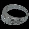 Image 1 : New Sterling Silver 1.0 CT Moissanite Lab Diamond Ring with White Gold Overlay - Size 9