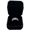 Image 2 : New Sterling Silver 1.0 CT Moissanite Lab Diamond Ring with White Gold Overlay - Size 9