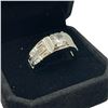 Image 3 : New Sterling Silver 1.0 CT Moissanite Lab Diamond Ring with White Gold Overlay - Size 9