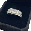 Image 4 : New Sterling Silver 1.0 CT Moissanite Lab Diamond Ring with White Gold Overlay - Size 9