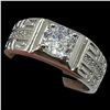 Image 5 : New Sterling Silver 1.0 CT Moissanite Lab Diamond Ring with White Gold Overlay - Size 9