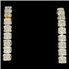 Image 1 : New 18KT Gold Plated CZ Tassel Earring 1.5 " long (Zirconia are 4mm)