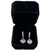 Image 3 : New Platinum Plated 1.6 CTW CZ Halo Earrings on Shepard Hooks  - 0.8 CTW Each
