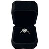 Image 2 : New Platinum Plated 1 CTW Heart Halo CZ Ring - Resizable size 6