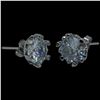 Image 1 : New Platinum Plated 4 CTW CZ Snowflake Stud Earrings  - 2 CTW Each