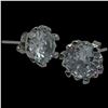 Image 2 : New Platinum Plated 4 CTW CZ Snowflake Stud Earrings  - 2 CTW Each