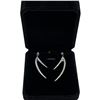 Image 2 : New Platinum Plated Marquise Cut Blue & Clear CZ Dangle Earrings -  50mm long