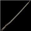 Image 1 : New 18KT Gold Plated Princess Cut CZ Tennis Bracelet - with extender Link - 7-8" Bracelet  (4mm gems