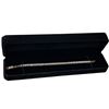 Image 2 : New 18KT Gold Plated Princess Cut CZ Tennis Bracelet - with extender Link - 7-8" Bracelet  (4mm gems