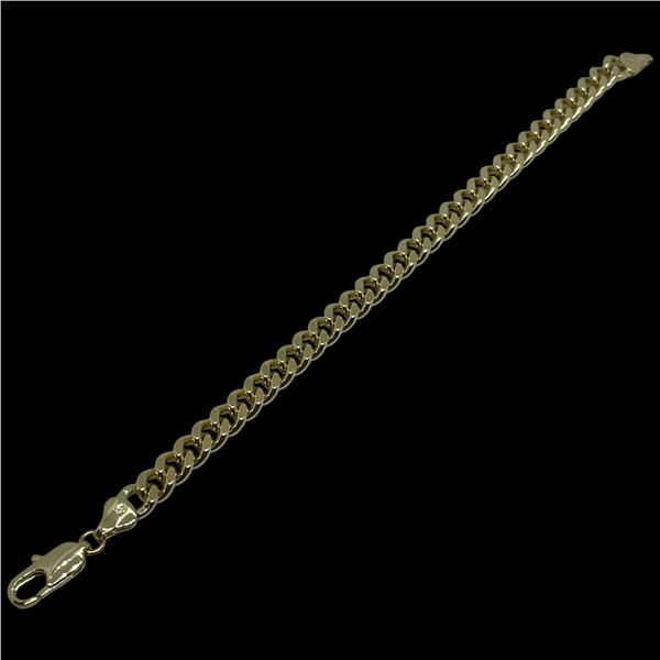 New 14KT Gold Plated 8" Cuban Link Bracelet (8mm wide)
