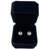 Image 2 : New Platinum Plated 1.6 CTW CZ Halo Stud Earrings   - 0.8 CTW Each