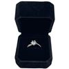 Image 3 : New Platinum Plated 1.0 CT Lab Diamond Ring with Channel Set CZ Band - Size 6.5