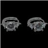 Image 1 : New Platinum Plated 2 CTW CZ Trinity Huggie Earrings  - 1 CTW Each