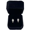Image 2 : New Platinum Plated 2 CTW CZ Trinity Huggie Earrings  - 1 CTW Each