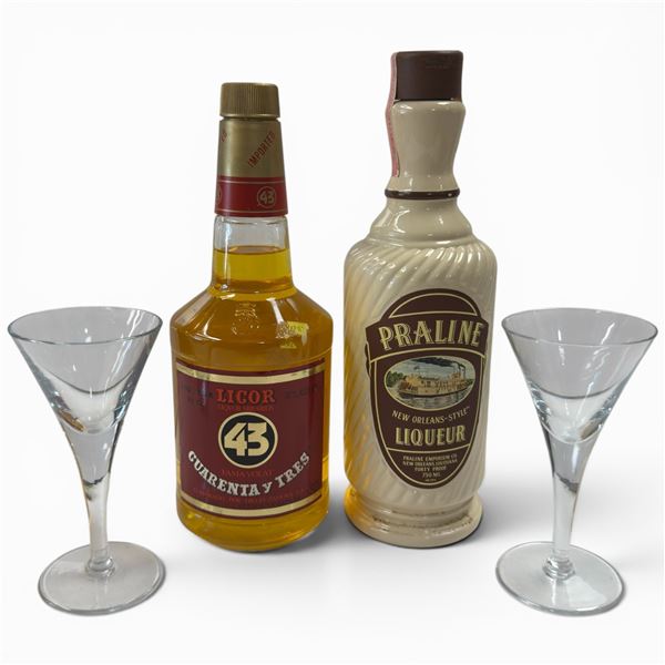 Praline Liqueur 750ml 20% + Licor 43 750ml 31% - Vanilla-Citrus Spanish & Dessert Liqueurs