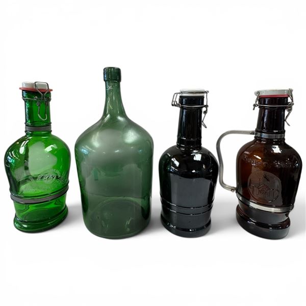 4 Vintage German Brewery Bierkanne & Growlers: Dortmunder Union, Erduer Bier, Münster & More