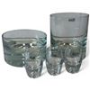 Image 1 : Krosno Crystal Polish Art Glass Bowls, Vases & Tumbler Set "Produit De Pologne" 5 Pieces