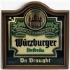 Image 1 : Würzburger Hofbräu "On Draught" Imported German Beer Pub Mirror Sign 16.5x17"