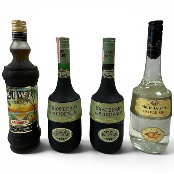 Kiwi 750ml 20% + Triple Sec 1L 40% + Strawberry 750ml 20% + Raspberry 750ml 20% - Fruit Set