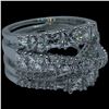 Image 1 : Swarovski Crystal "Hyperbola" Ring - Size 8.5 - Rhodium Plated - Original Box - Appears to be unworn