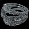 Image 2 : Swarovski Crystal "Hyperbola" Ring - Size 8.5 - Rhodium Plated - Original Box - Appears to be unworn