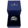 Image 3 : Swarovski Crystal "Hyperbola" Ring - Size 8.5 - Rhodium Plated - Original Box - Appears to be unworn