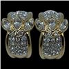 Image 1 : Pair of Swarovski Crystal Half Hoop Earrings - 15mm wide