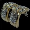 Image 2 : Pair of Swarovski Crystal Half Hoop Earrings - 15mm wide