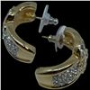 Image 3 : Pair of Swarovski Crystal Half Hoop Earrings - 15mm wide