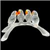 Image 1 : Swarovski "Baby Lovebirds" Figurine (System Number 199123) in Original Box - 4" Long x 2.75" tall