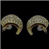 Image 2 : Pair of Swarovski Crystal Huggy Earrings - 16mm wide