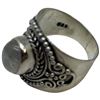 Image 3 : 4 New Rings * all stamped .925 * (Moonstones, Amethyst and Quartz Crystal)  Longest ring  is 35 mm *