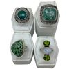 Image 1 : 4 New Rings * all stamped .925 * (Zoisite, Emerald Crystal, Amazonite and More)  Longest ring  is 28