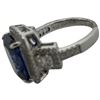 Image 3 : 4 Deep Blue & Clear Crystal Rings Stamped .925 - Appear to be new - Widest ring face is 18mm * Total