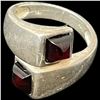 Image 3 : 4 Gemstone Rings Stamped .925 - Widest ring face is 15 mm * Total weight: 20 grams