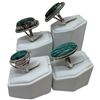 Image 2 : 4 New Rings * all stamped .925 * (Ruby Zoisite and Amazonite)  Longest ring  is 31mm * Total weight: