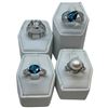 Image 1 : 4 Rings Stamped .925 - Variety of Colours & Materials - Widest ring face is 16 mm * Total weight: 19