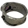 Image 3 : 4 Rings Stamped .925 - Variety of Colours & Materials - Widest ring face is 22 mm * Total weight: 28