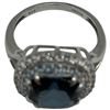 Image 3 : 4 CZ, Blue Topaz & Clear Crystal Rings Stamped .925 - Widest ring face is 25 mm * Total weight: 26 g