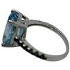Image 3 : 4 Blue Topaz Crystal Ring Stamped .925 - Widest ring face is 21 mm * Total weight: 21 grams