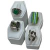 Image 1 : 4 Natural Gemstone and Crystal Rings Stamped .925 - Widest ring face is 29 mm * Total weight: 32 gra