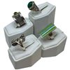Image 2 : 4 Natural Gemstone and Crystal Rings Stamped .925 - Widest ring face is 29 mm * Total weight: 32 gra