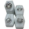 Image 1 : 4 Rings Stamped .925 (CZ, Faux Pearl and Crystals) - Widest ring face is 20 mm * Total weight: 22 gr